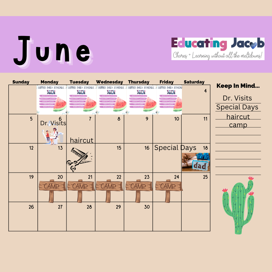 Organized-schedule-for-autistic-children-during-summer