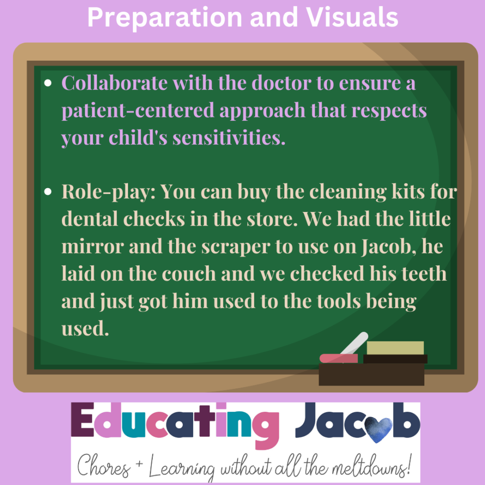 Preparation and using visuals for dental visit for you child on the autism spectrum