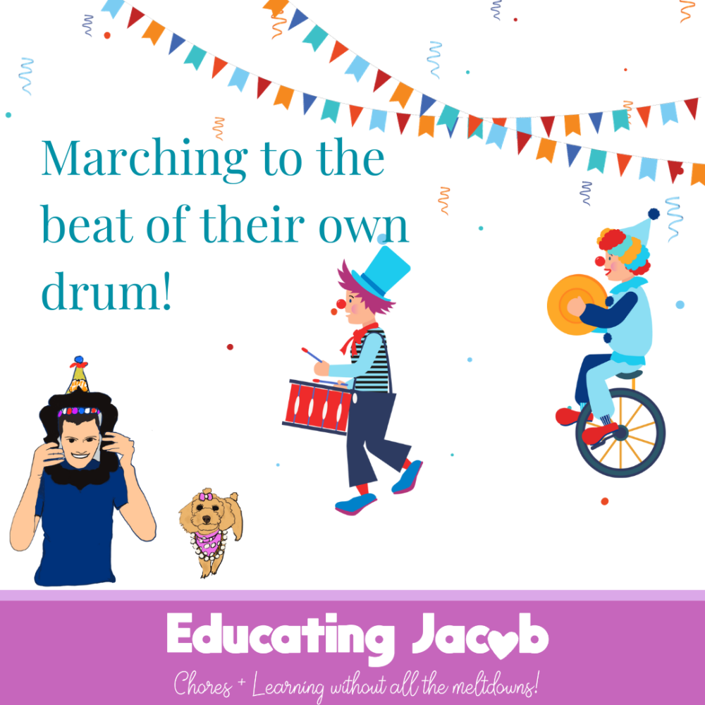 Children with autism often march to their own drum.