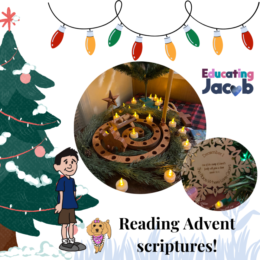 autism and holidays, Advent activities for Jacob!