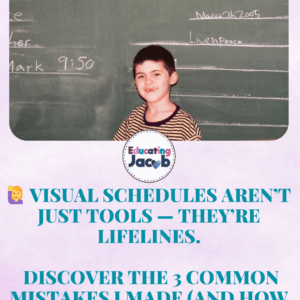 Visual schedules aren’t just tools — they’re lifelines. Discover the 3 common mistakes I made (and how we fixed them!) 💪 #ParentingAutism #AutismSupport