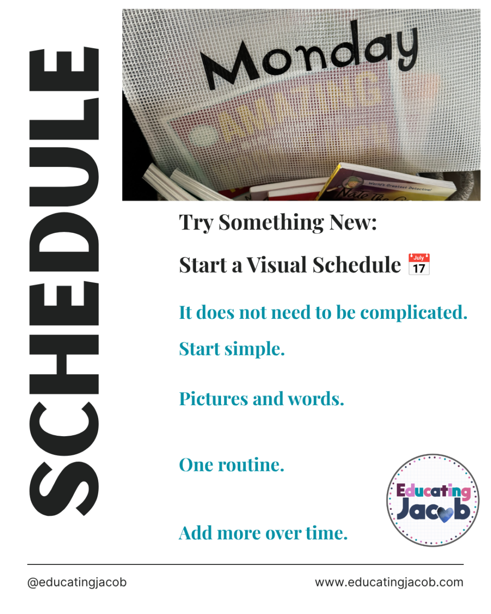 Visual Schedules #CALMfoundations